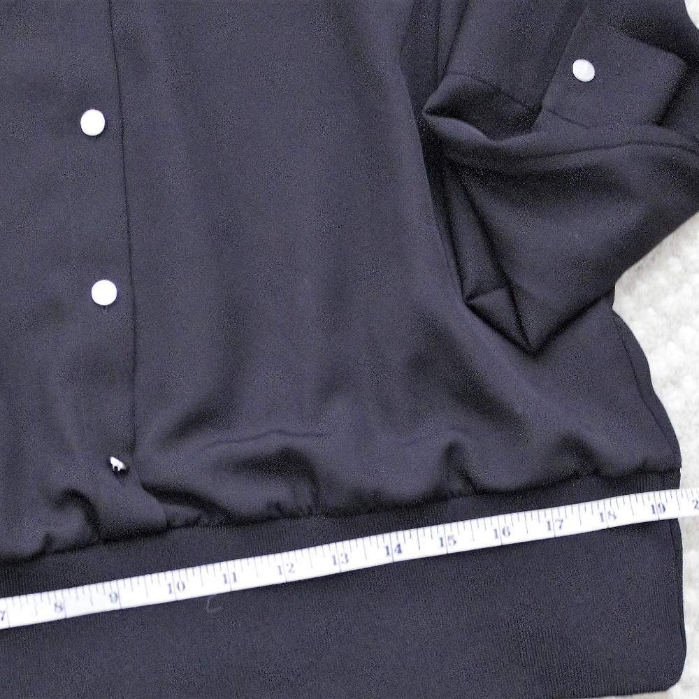 DKNY | Long-Sleeve Sheer Black Blouse - Picture 7 of 8